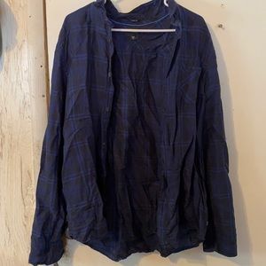 Men’s Guess Slim Fit XL plaited dark blue shirt